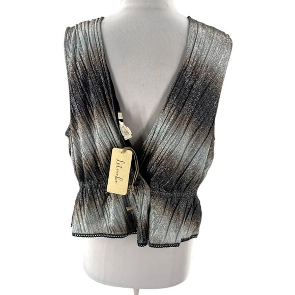 NWT Anthropologie Let Me Be Metallic Ombre Color Lightweight Sz XL - Picture 9 of 9